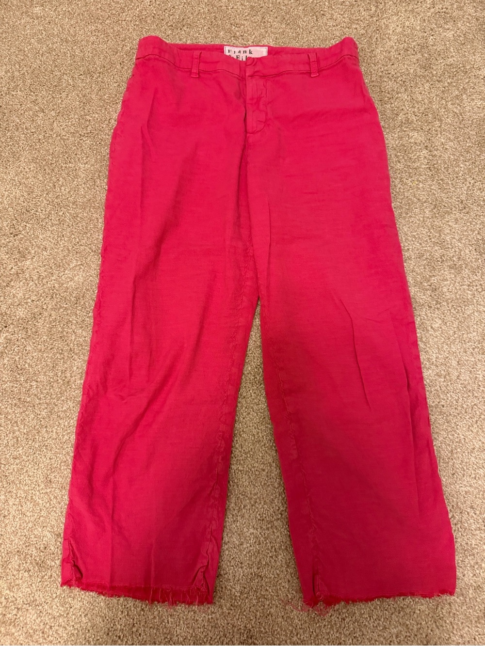 Frank & Eileen Kinsale High-Rise hot pink pants size 10